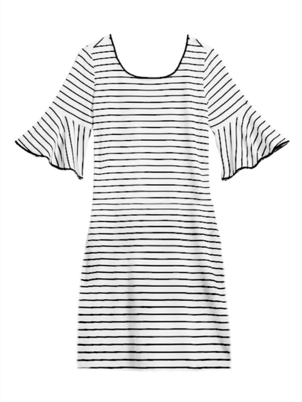 41 Hawthorn Striped Casual Scoop Back Shift Dress Medium